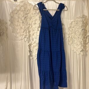 Elegant Blue Sleeveless Dress